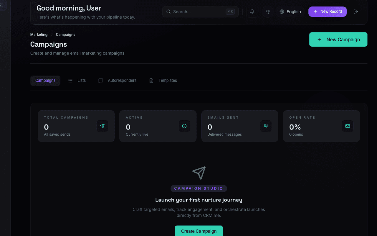 Sequences and campaign workflow canvas